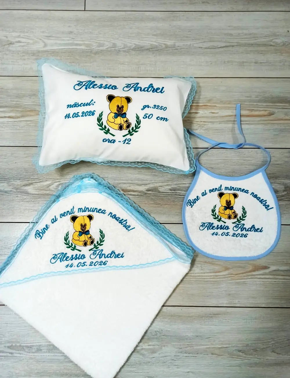 Set Nou Nascut - Personalizat Ursulet Set Nou Nascut - Personalizat Ursulet