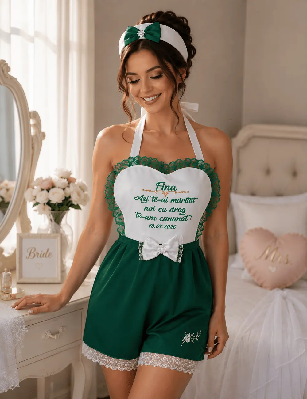 Set Dezgatit Mireasa Verde Set Dezgatit Mireasa Verde